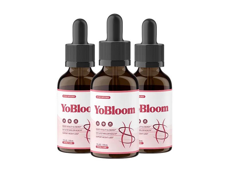 YoBloom women's wellness drops, 3-bottle kit